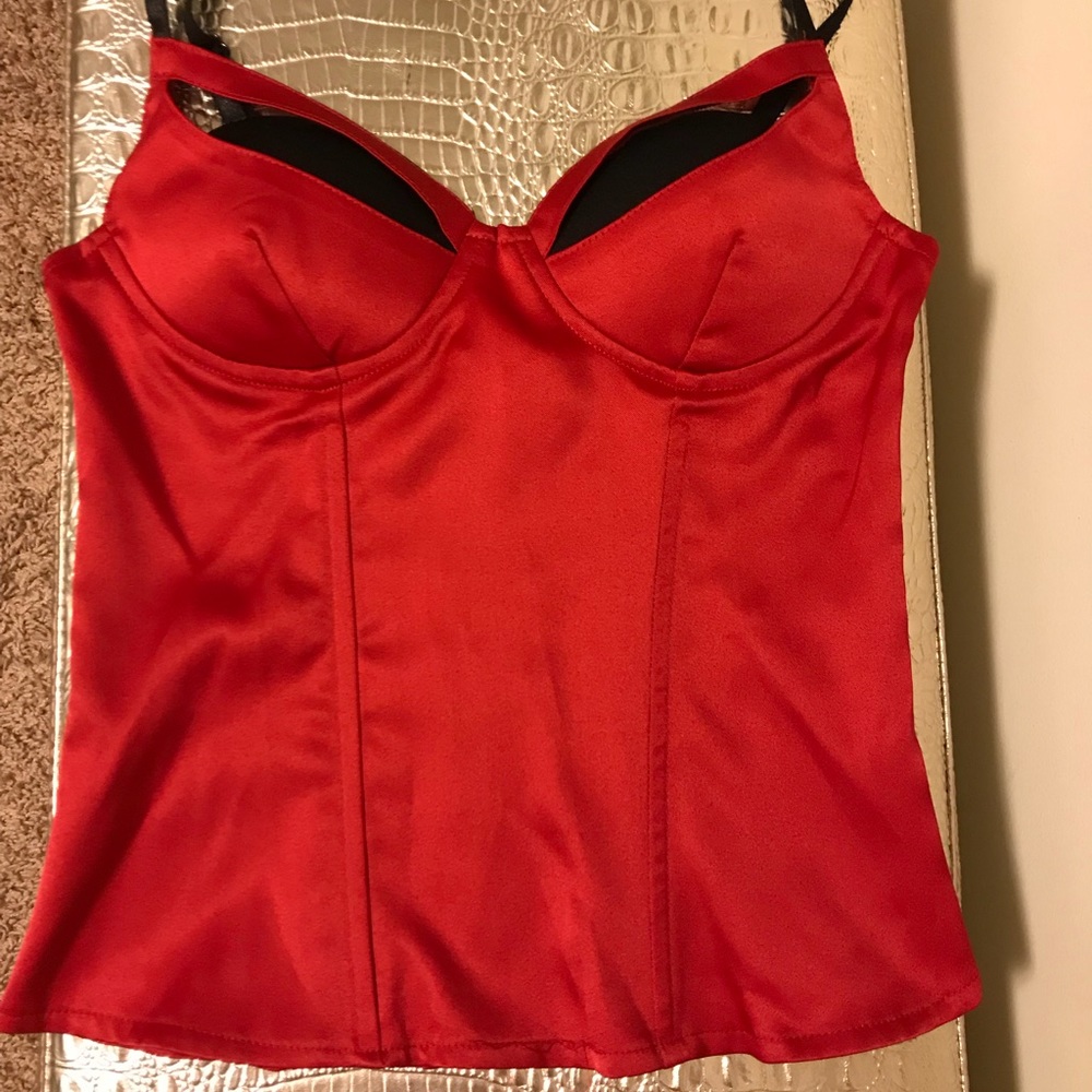 Red corset top